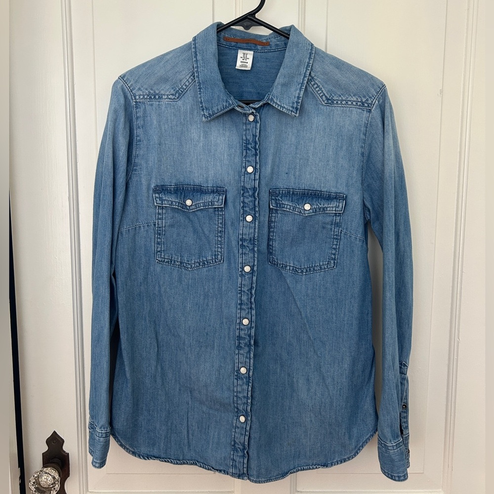 H&M Women's Blue Denim Shirt